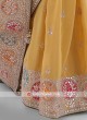 Yellow Gota Patti Shimmer Silk Saree